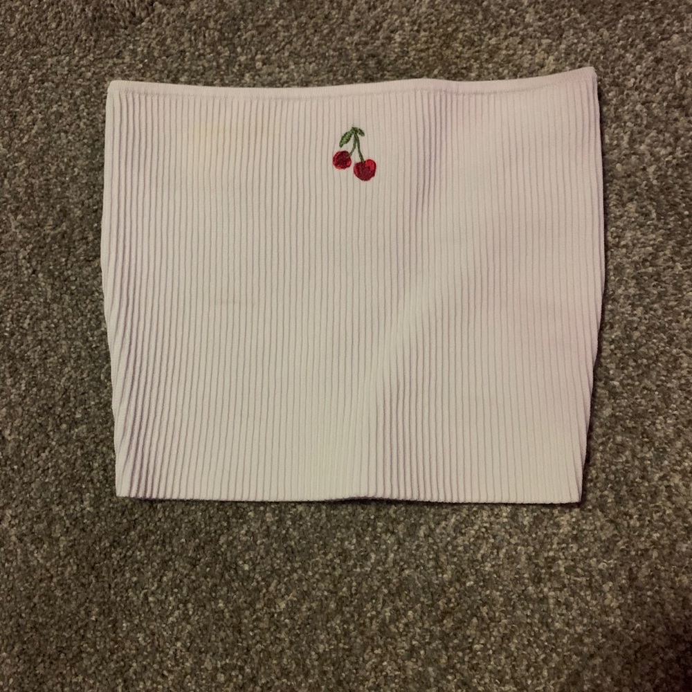 Cherry sleeveless crop top